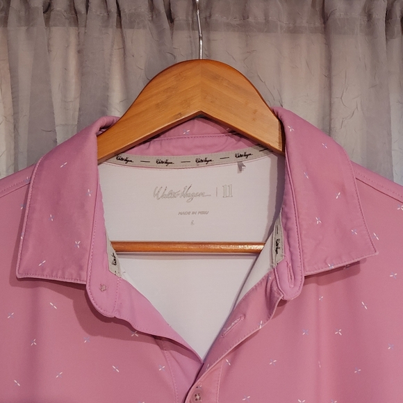 Walter Hagen SS Cotton Spandex Pink/Geometrical design Large - Picture 3 of 12